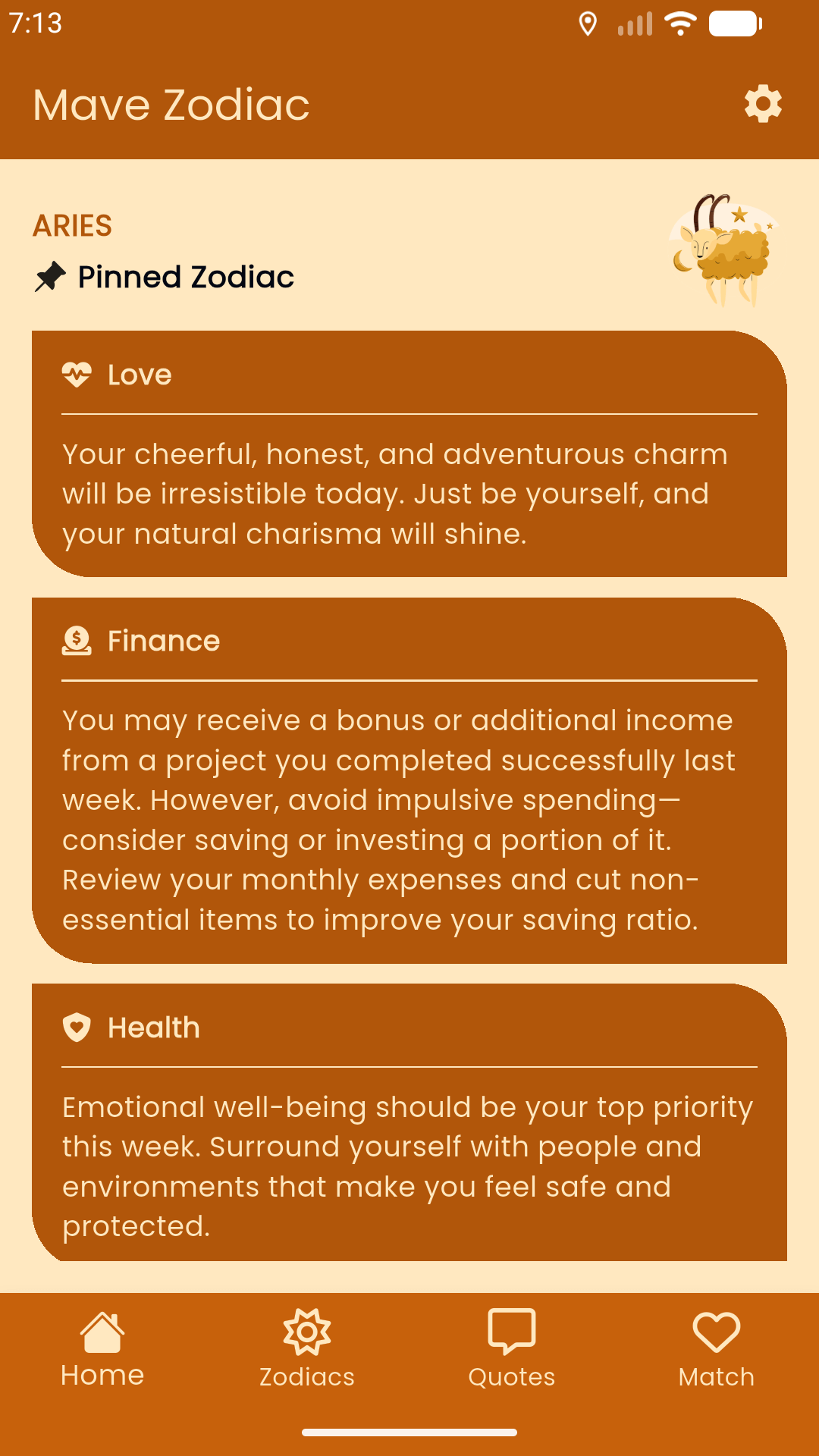 Mave Zodiac Screenshot